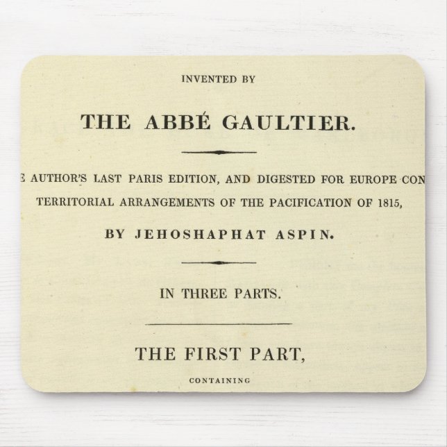 Tapis De Souris Page Titre Cours complet de géographie (Devant)