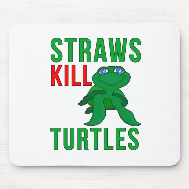 Tapis De Souris Paille tue les tortues (Devant)