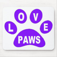 Pailles d'amour Mousepad sur pattes violettes
