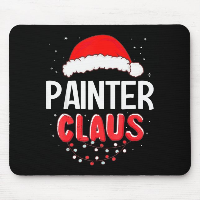 Tapis De Souris Painter Santa Claus Christmas Matching Costume  (Devant)