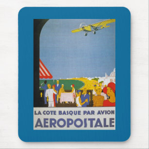 Tapis De Souris Pair Basque Avion de Cote de La