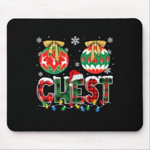 Tapis De Souris Paires de Noël Châtaignes Famille Drôle Correspond