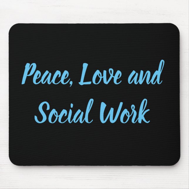 Tapis De Souris Paix, amour et travail social (Devant)
