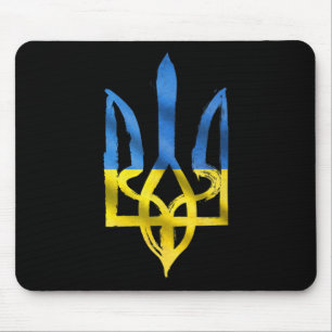Tapis De Souris Paix pour l'Ukraine vintage trident soutien ukrain