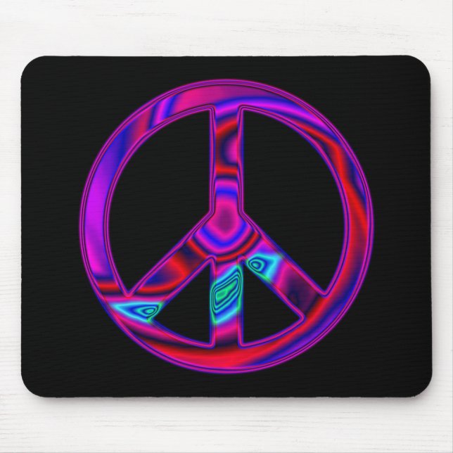 Tapis De Souris Paix psychédélique (Devant)