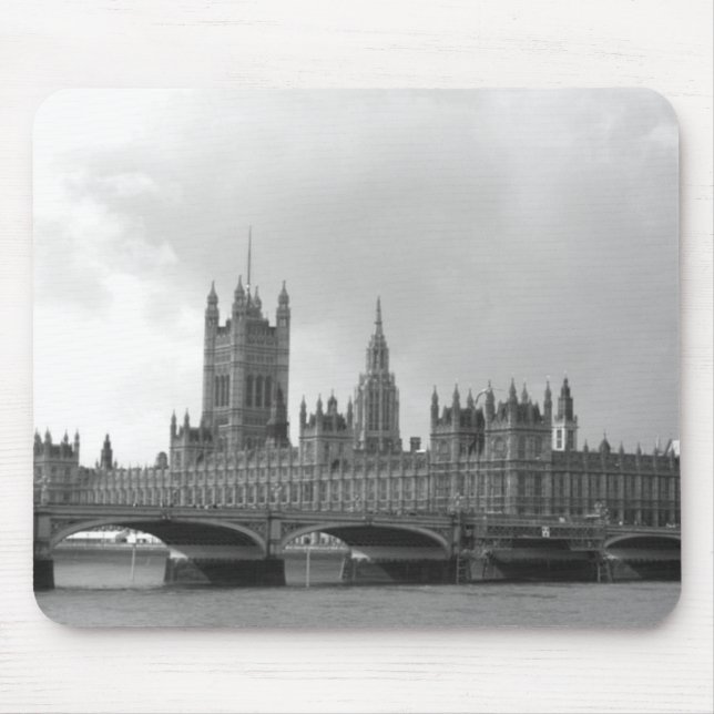 Tapis De Souris Palais blanc noir de Westminster (Devant)