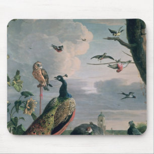 Tapis De Souris Palais d'Amsterdam avec les oiseaux exotiques