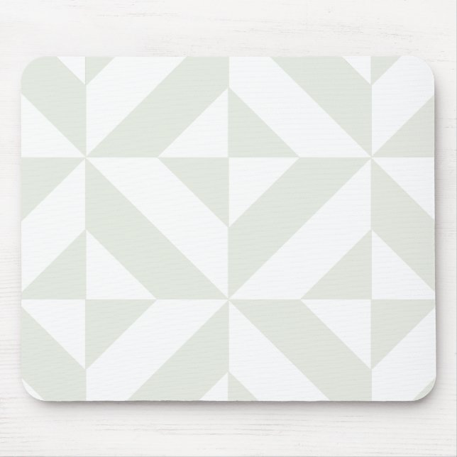 Tapis De Souris Pale Gray Geometric Deco Cube Pattern (Devant)