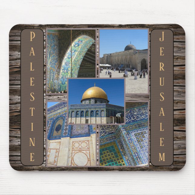 Tapis De Souris Palestine Jérusalem Mosquées Dôme du Rocher (Devant)