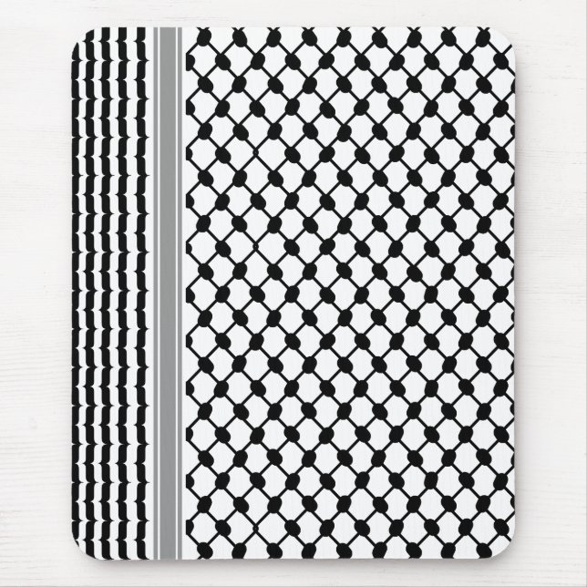 Tapis De Souris Palestinienne Hatta Keffiyeh Kufiya Folk (2 Motifs (Devant)