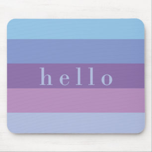 Tapis De Souris Palette bleu et violet striée Bonjour