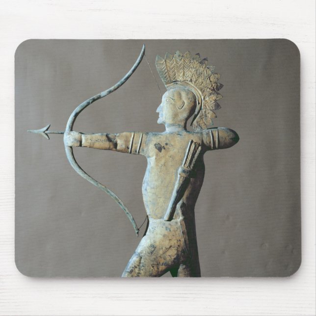 Tapis De Souris Palette de temps sous forme d'Indien d'Amerique (Devant)