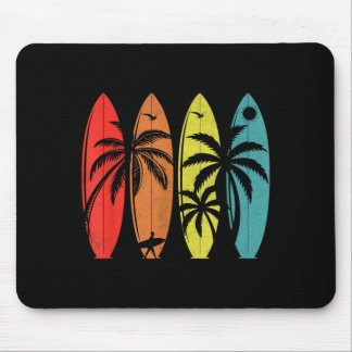 Tapis De Souris Palmier Rétro Plage Tropicale Hawaïenne Planche de