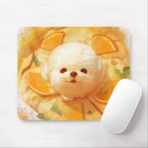 Tapis De Souris Pancake hollandais bébé avec crème glacée de chien