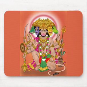 Tapis de souris Panchmukhi Hanuman