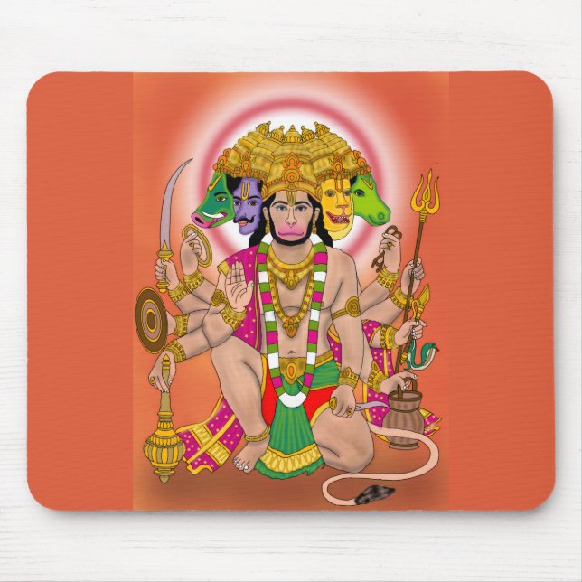 Tapis de souris Panchmukhi Hanuman (Devant)