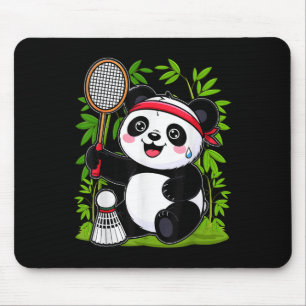 Tapis De Souris Panda de badminton épuisé - Ani de navette drôle e