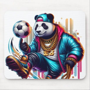 Tapis De Souris Panda Hip Hop Football de soccer d'été des sports