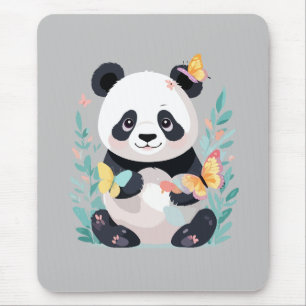 Tapis De Souris Panda Vector Peinture adorable Animaux amusants Jo