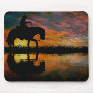 Tapis De Souris Panier à souris Cowboy