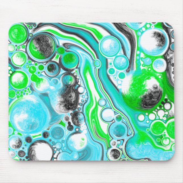 Tapis De Souris Panier à souris Lime Green et Blue Swils (Devant)