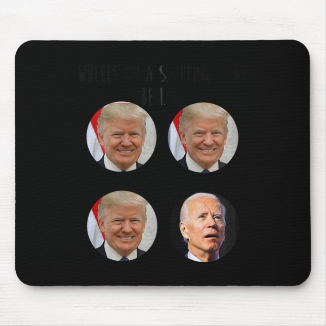 Tapis De Souris Panier amusant Trump Biden Élections Mème Vote (Devant)