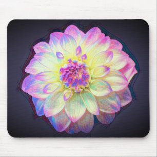 Tapis De Souris Panier de la souris Dahlia en verre tendu