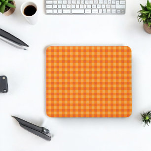 Tapis De Souris Panier de souris à carreaux de buffle orange pour 