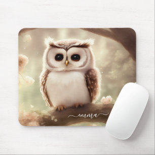Tapis De Souris Panier de souris à puces d'aquarelle mignonne avec