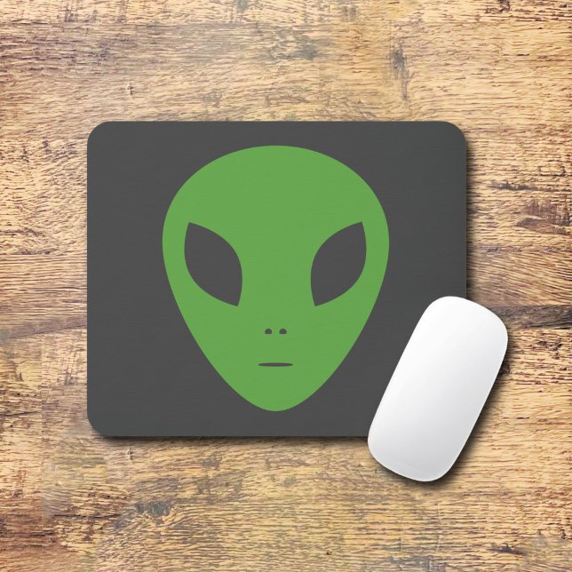 Tapis De Souris Panier de souris Alien vert (Green Alien Mouse Pad)