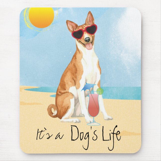 Tapis De Souris Panier de souris Basenji (Devant)