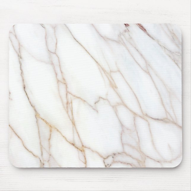 Tapis De Souris Panier de souris beige et Marbre blanc (Devant)