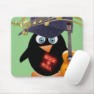 Tapis De Souris Panier de souris de guitare de pingouin ! Tapis de