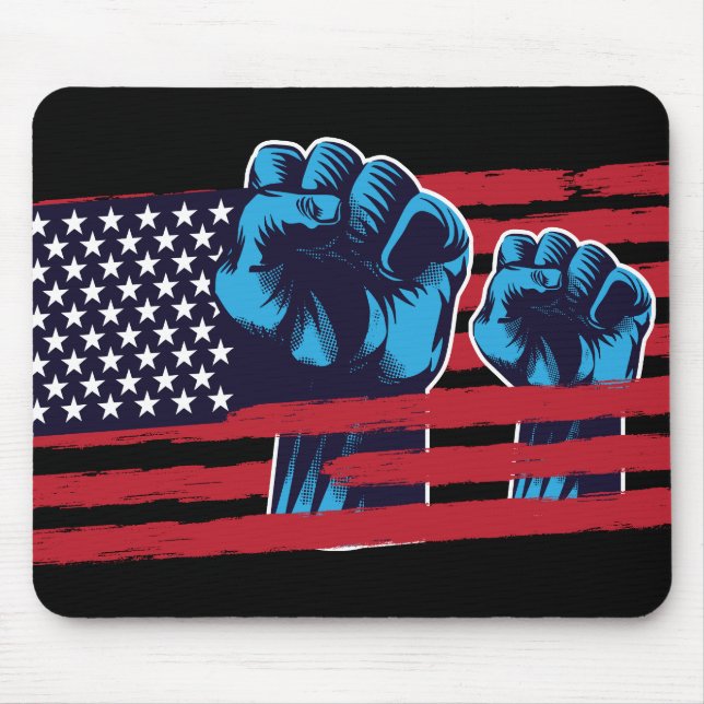 Tapis De Souris Panier de souris de la liberté américaine (Devant)
