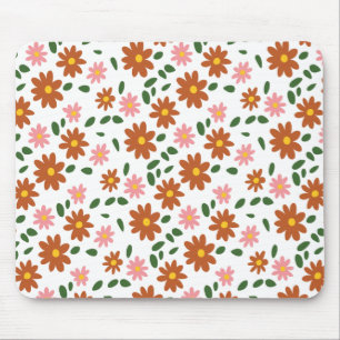 Tapis De Souris Panier de souris de patchs de fleurs