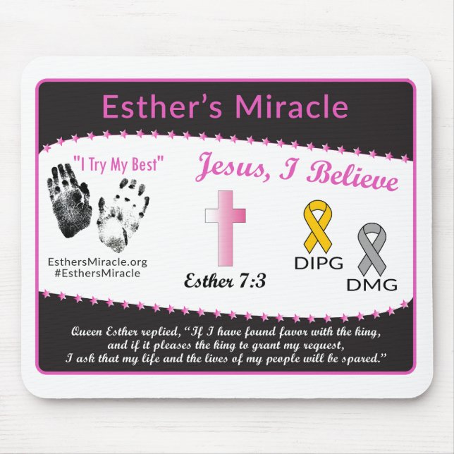 Tapis De Souris Panier de souris d'ordinateur Miracle d'Esther (Devant)