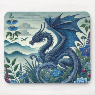 Tapis De Souris Panier de souris Dragon Bleu Bureau Inspiré Par