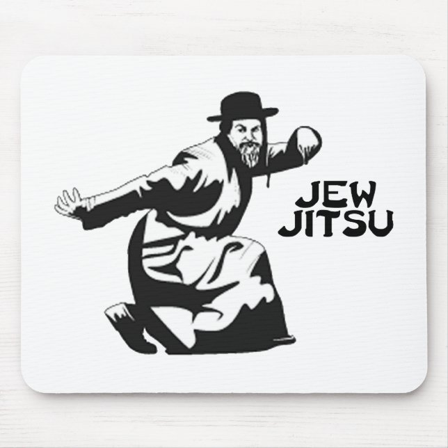 Tapis De Souris Panier de souris Jew Jitsu | Cadeaux Juifs Bar Mit (Devant)
