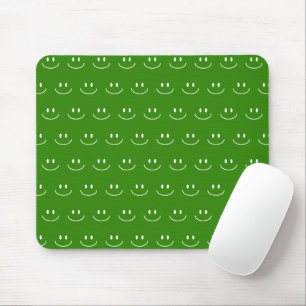 Tapis De Souris Panier de souris Motif de sourire vert