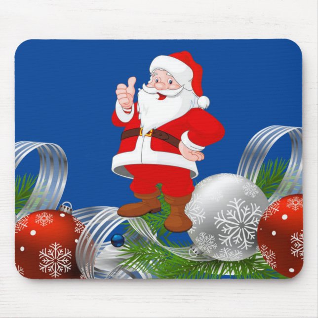 Tapis De Souris Panier de souris père Noël (Devant)