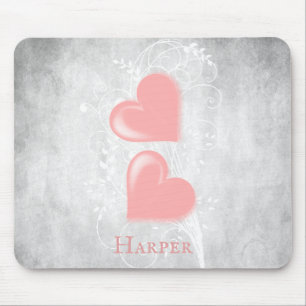 Tapis De Souris Panier de souris personnalisé Coeurs roses