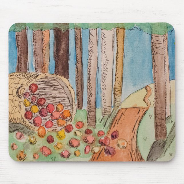 Tapis De Souris Panier des pommes Mousepad (Devant)