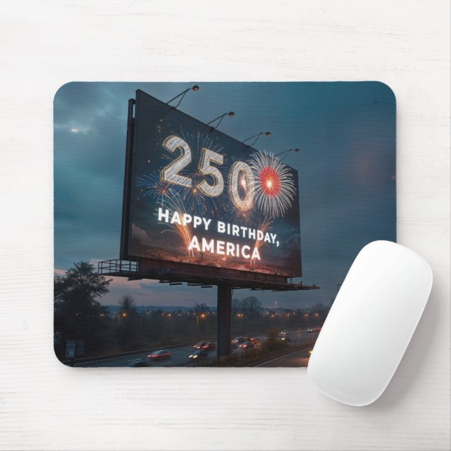 Tapis De Souris Panneau d'affichage du 250e anniversaire de l'Amér (Avec souris)