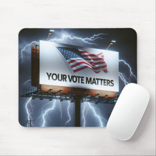 Tapis De Souris Panneau d'affichage Votre Vote Compte