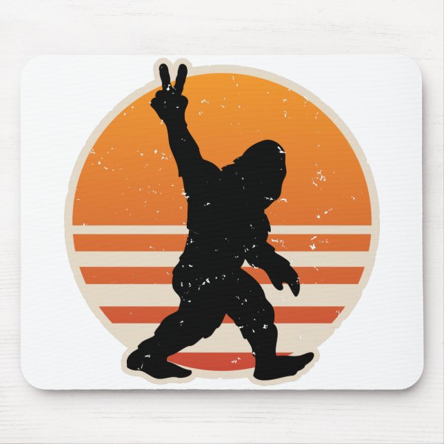 Tapis De Souris Panneau de paix Bigfoot (Devant)