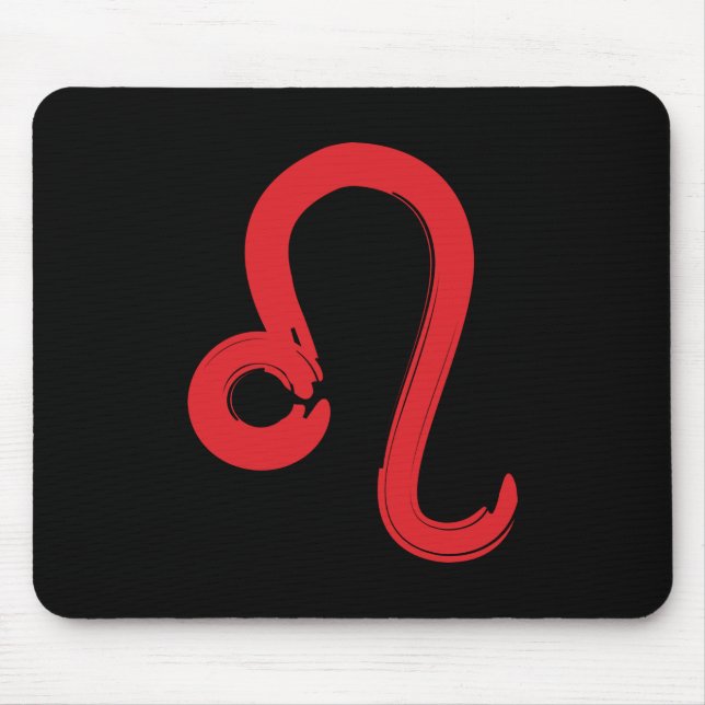 Tapis De Souris Panneau rouge LEO Zodiac Juillet Août Anniversaire (Devant)