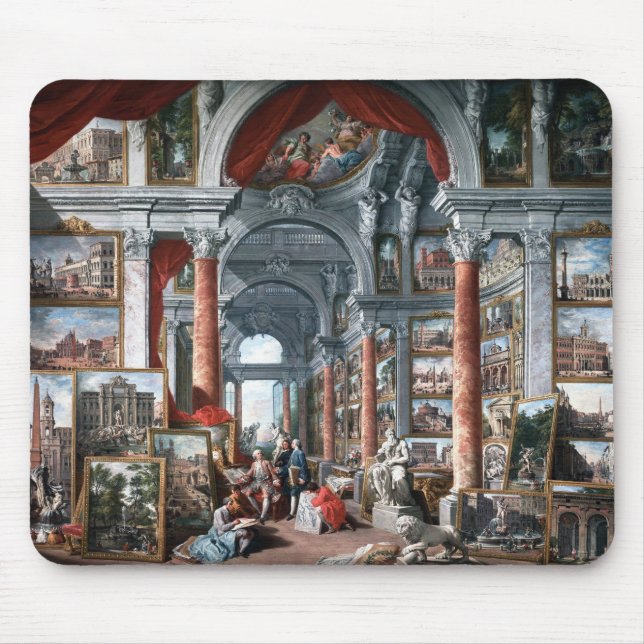 Tapis De Souris Pannini - galerie des vues de Rome moderne (Devant)
