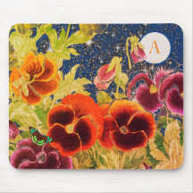 PANSIES JAPONAISES WITH STARS DIY INITIAL MOUSE PA