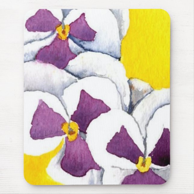 Tapis De Souris "Pansy #4" Floral Mousepad (Devant)