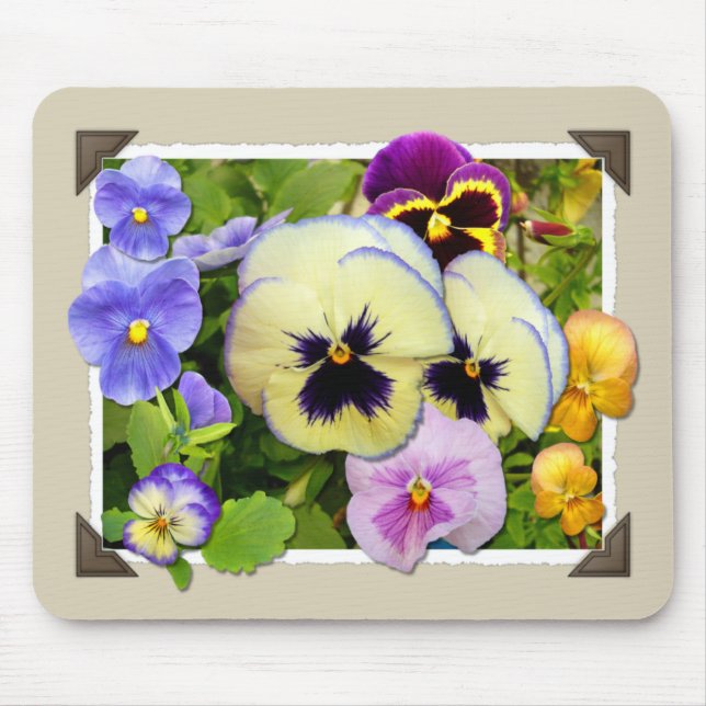 Tapis De Souris Pansy Delight ~ Mousepad (Devant)